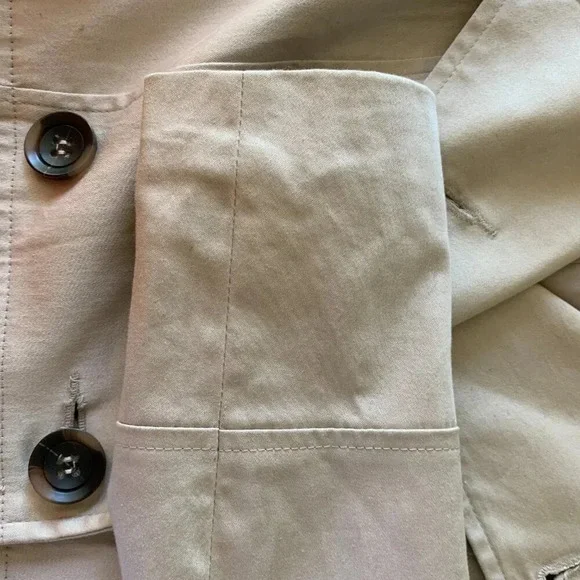 Maison Jules Oxford Preppy Pea Coat Small Double Breasted Peplum Trench jacket - Picture 4 of 10